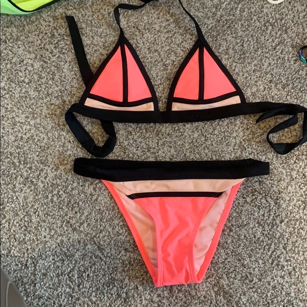Xhilaration Pink Bikini Padded Bathing Suit Set